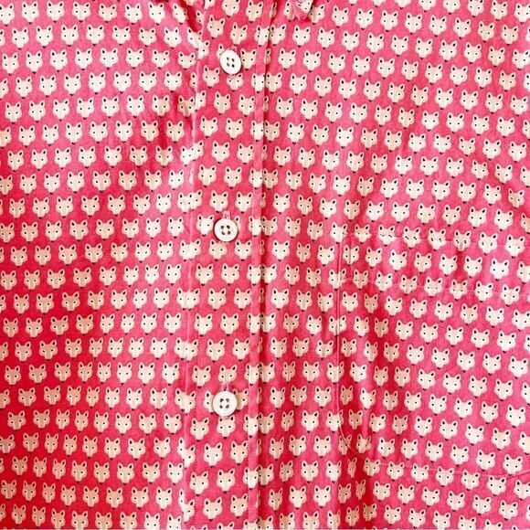 Wolf Vs Goat WvG Monkey Arms Men’s L Button Down Shirt AOP Fox Print Size Large - Picture 5 of 9